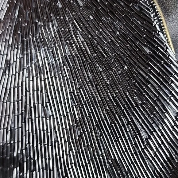 La Regale Ltd. beaded evening/cocktail purse in black and gold tones; vintage, 7 - Picture 6 of 8